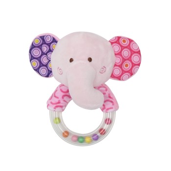RATTLE RING LORELLI TOYS ELEPHANT PINK