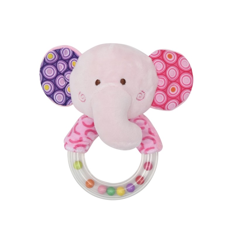 RATTLE RING LORELLI TOYS ELEPHANT PINK