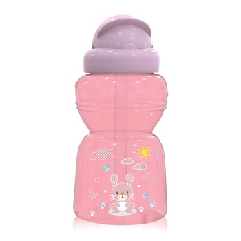 SPORT SIPPER WITH STRAW ANIMALS BLUSH PINK