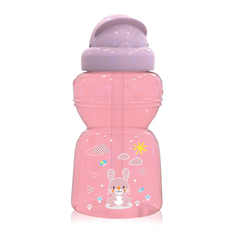 SPORT SIPPER WITH STRAW ANIMALS BLUSH PINK