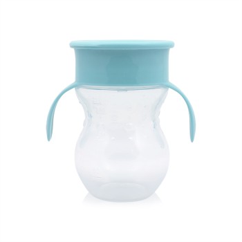 NON-SPILL CUP 360 DEGREES BLUE 270ml with handles