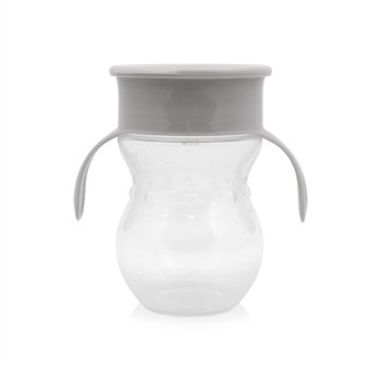 NON-SPILL CUP 360 DEGREES GREY 270ml with handles