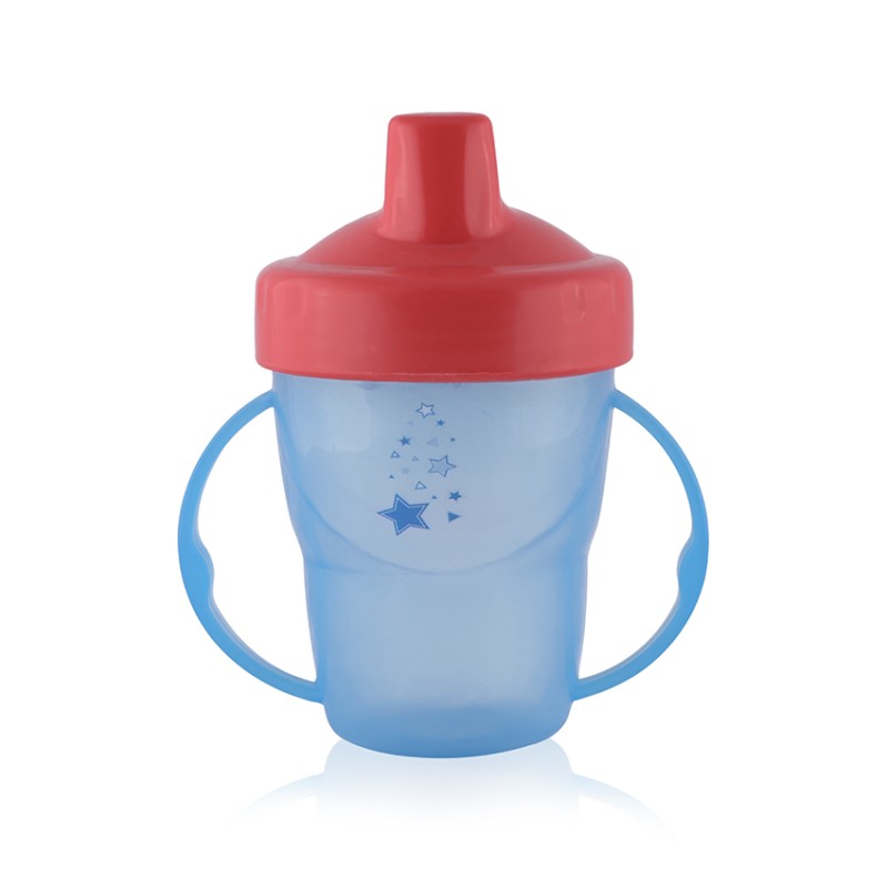 HANDLE CUP WITH HARD SPOUT 210ML BLUE