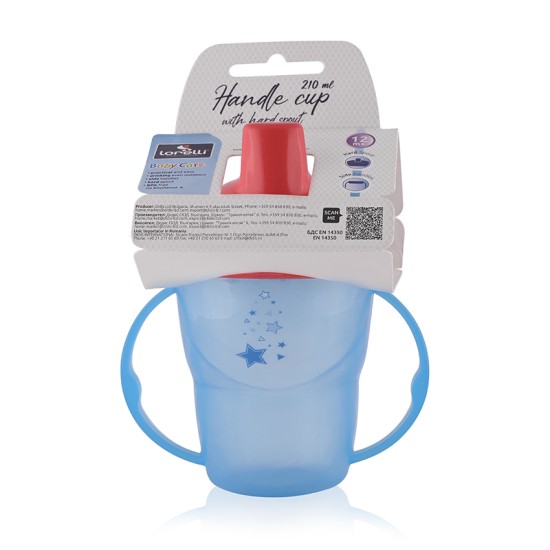 HANDLE CUP WITH HARD SPOUT 210ML BLUE HANDLE CUP WITH HARD SPOUT 210ML BLUE