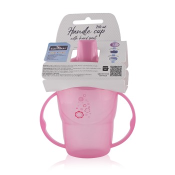 HANDLE CUP WITH HARD SPOUT 210ML PINK