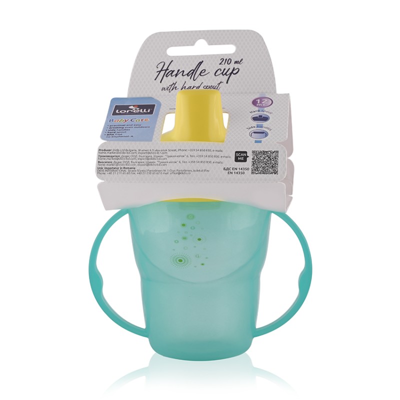 HANDLE CUP WITH HARD SPOUT 210ML GREEN