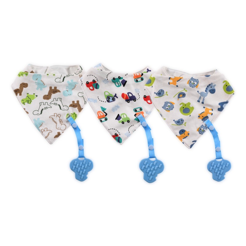 BIB BANDANA WITH THEETHER+ RIBBON BOY