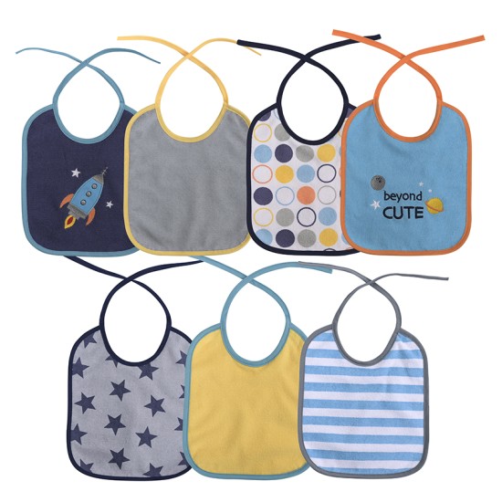 BIBS SET 7 PCS WITH TIES BOY BIBS SET 7 PCS WITH TIES BOY
