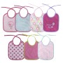 BIBS SET 7 PCS WITH TIES GIRL