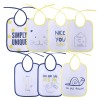 BIBS SET 7 PCS DOUBLE WITH TIES UNI