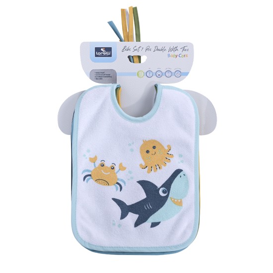 BIBS SET 7 PCS DOUBLE WITH TIES BOY BIBS SET 7 PCS DOUBLE WITH TIES BOY