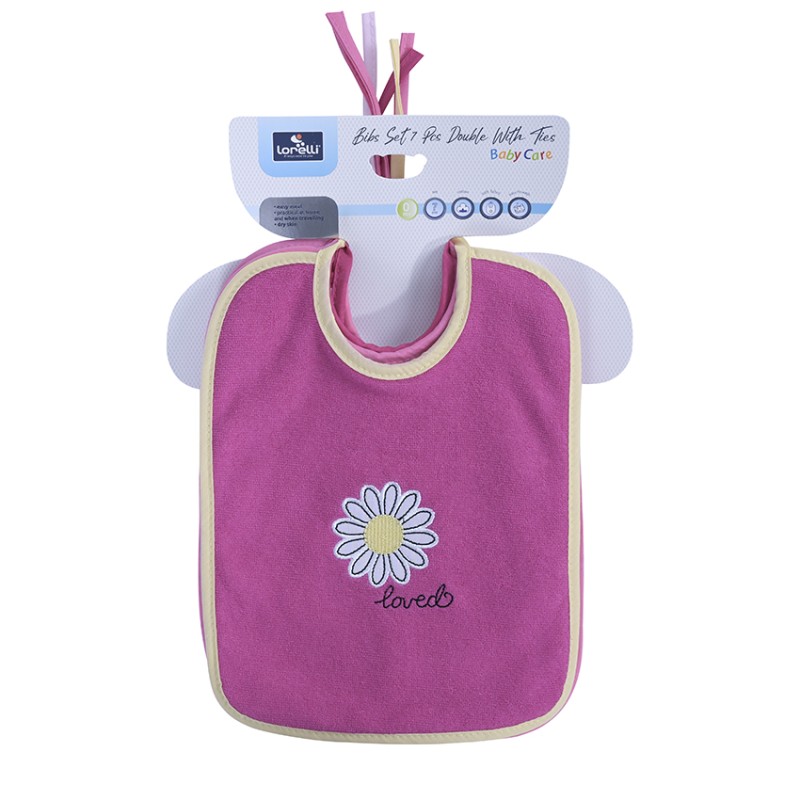 BIBS SET 7 PCS DOUBLE WITH TIES GIRL