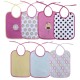 BIBS SET 7 PCS DOUBLE WITH TIES GIRL BIBS SET 7 PCS DOUBLE WITH TIES GIRL