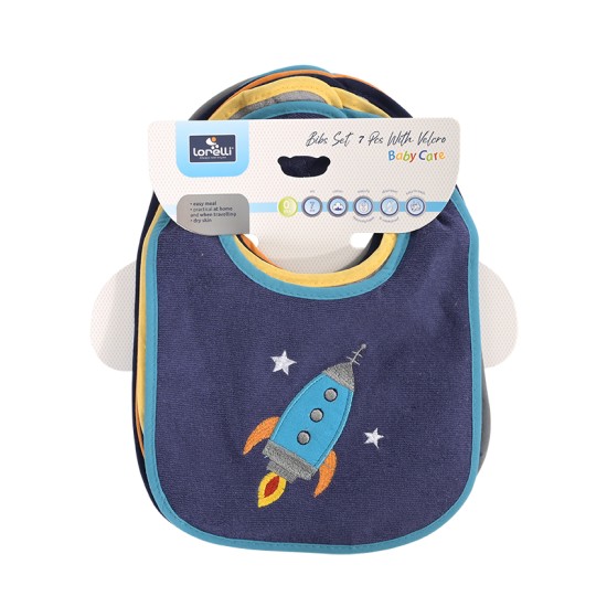 BIBS SET 7 PCS WITH VELCRO BOY