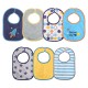 BIBS SET 7 PCS WITH VELCRO BOY