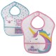 BIBS SET 2 PCS PEVA WITH VELCRO GIRL BIBS SET 2 PCS PEVA WITH VELCRO GIRL