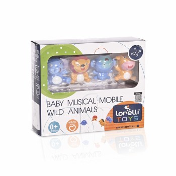 BABY MUSICAL MOBILE WILD ANIMALS