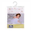 MUSLIN SWADDLE BLANKET 80/80 CM WHITE WITH ROSE ST