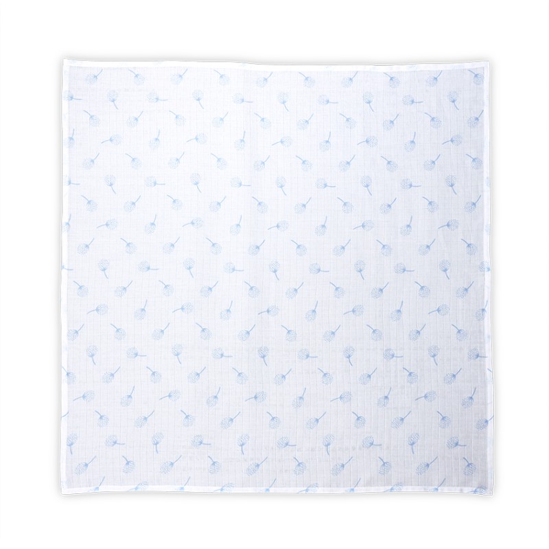 MUSLIN SWADDLE BLANKET 80/80 CM AQUATIC   FLORAL