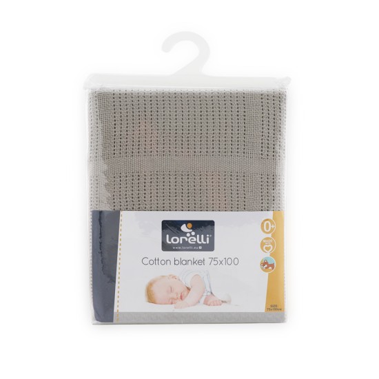 COTTON BLANKET 75/100 CM GREY COTTON BLANKET 75/100 CM GREY