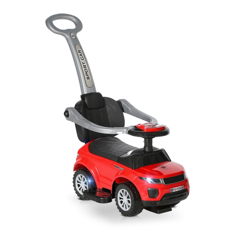 RIDE ON CAR OFF ROAD+HANDLE RED