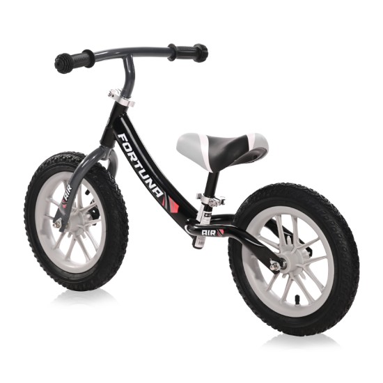 BALANCE BIKE FORTUNA AIR GLOWING RIMS GREY&BLACK