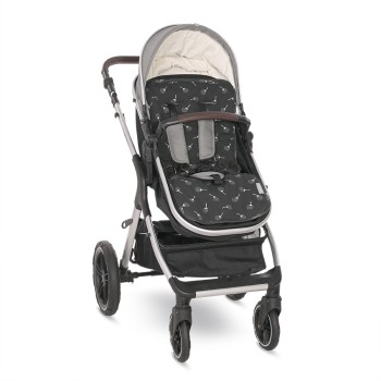 STROLLER LINER BLACK FLORAL