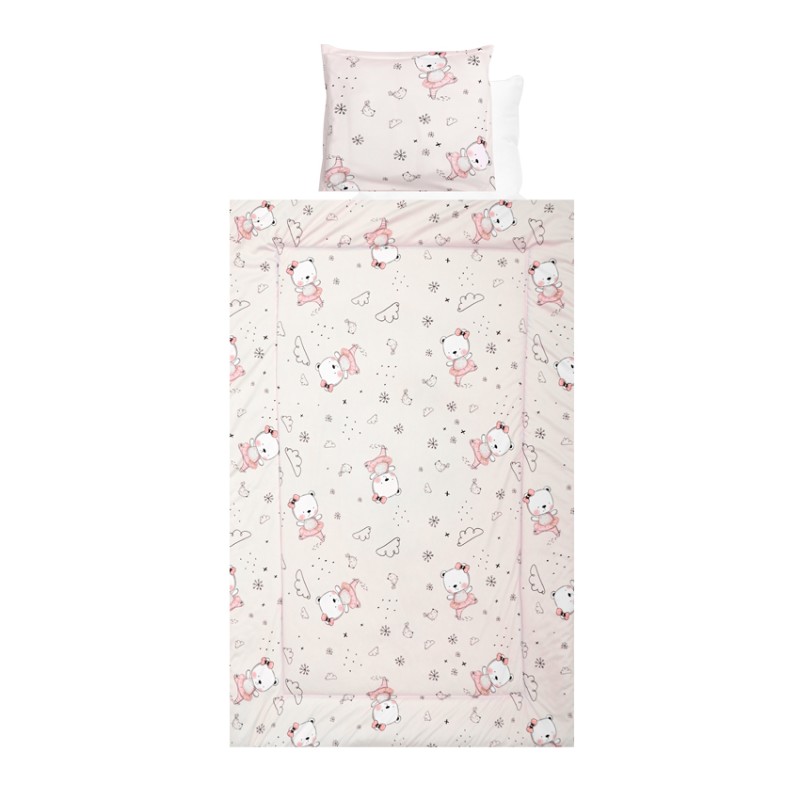 SET LORELLI - 4 PARTS RANFORCE PINK BLLERINA BEAR