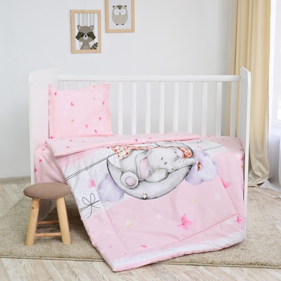 SET LORELLI - 4 PARTS RANFORCE BUTTERFLIES PINK SET LORELLI - 4 PARTS RANFORCE BUTTERFLIES PINK