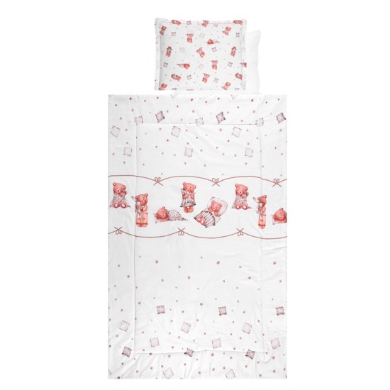 SET LORELLI - 4 PARTS RANFORCE BEARS & PILLOWS BEI SET LORELLI - 4 PARTS RANFORCE BEARS & PILLOWS BEI