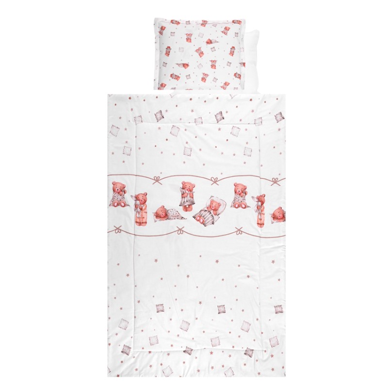 SET LORELLI - 4 PARTS RANFORCE BEARS & PILLOWS BEI