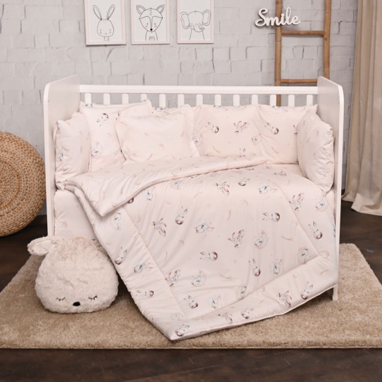 SET 5 PCS-4 ROUND PS.RANFORCE BEIGE BUNNIES SET 5 PCS-4 ROUND PS.RANFORCE BEIGE BUNNIES