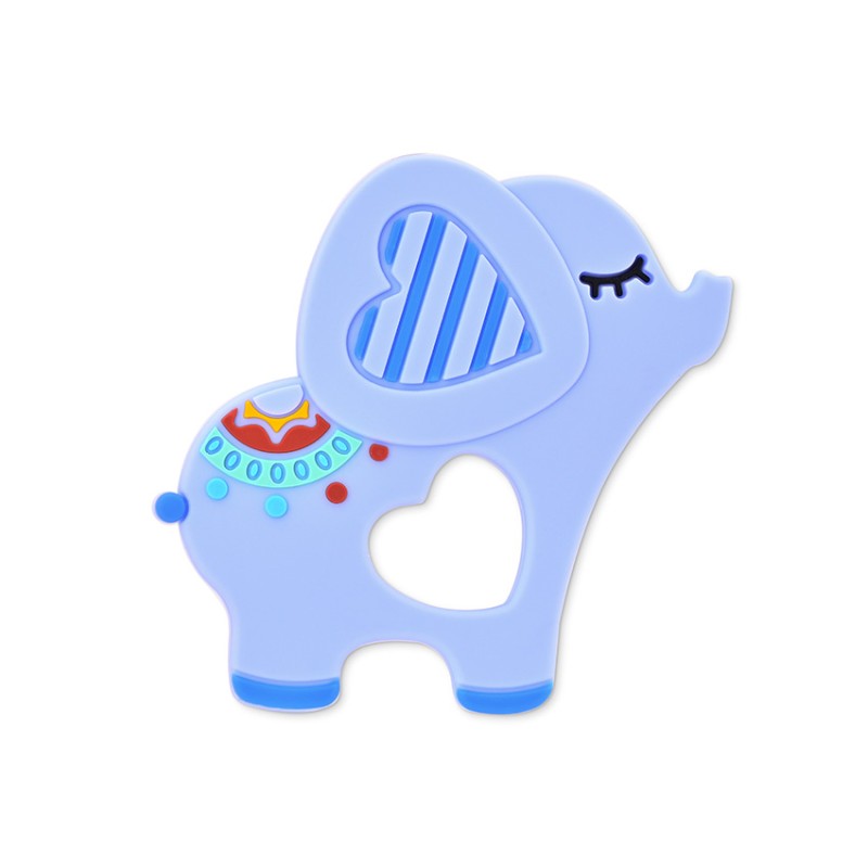SILICONE TEETHER ЕLEPHANT LUCKY BLUE