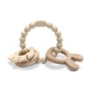 SILICONE TEETHER WITH BEECH RABIT NATURAL BEIGE