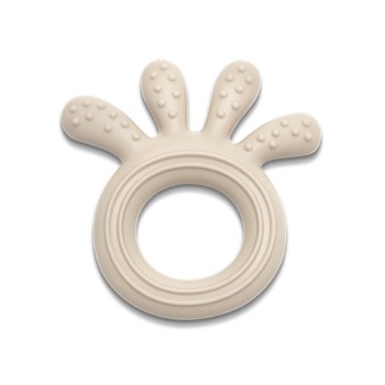 SILICONE TEETHER OCTOPUS NATURAL BEIGE
