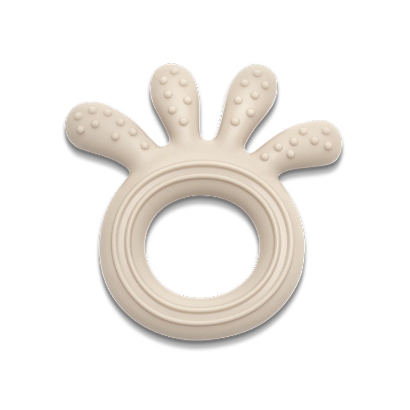 SILICONE TEETHER OCTOPUS NATURAL BEIGE
