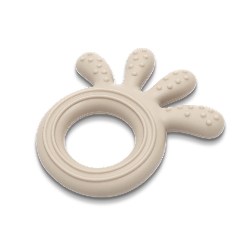 SILICONE TEETHER OCTOPUS NATURAL BEIGE