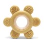 SILICONE + BEECH TEETHER FLOWER NATURAL YELLOW