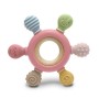 SILICONE + BEECH TEETHER RUDDER NATURAL DEEP PINK