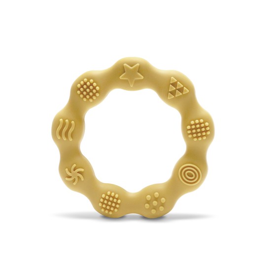 SILICONE TEETHER RING NATURAL YELLOW SILICONE TEETHER RING NATURAL YELLOW