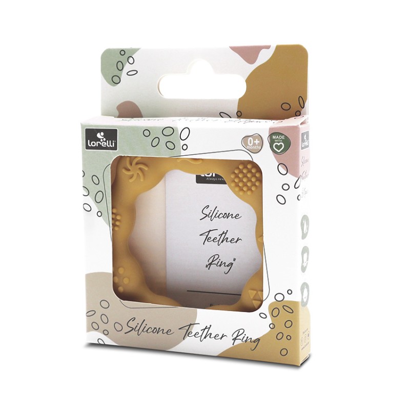 SILICONE TEETHER RING NATURAL YELLOW