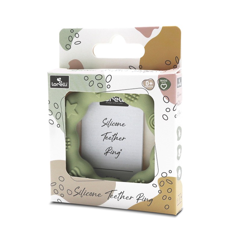 SILICONE TEETHER RING NATURAL FRESH GREEN