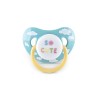 PACIFIER WITH COVER 2PCS. 6M+ YELLOW/BLUE