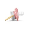 PACIFIER WITH COVER 2PCS. 6M+ YELLOW/PINK