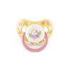 PACIFIER WITH COVER 2PCS. 6M+ YELLOW/PINK
