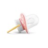 PACIFIER WITH COVER 2PCS. 6M+ YELLOW/PINK