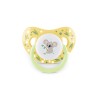 PACIFIER WITH COVER 2PCS. 6M+ YELLOW/GREEN