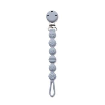 SILICONE PACIFIER HOLDER NATURAL GREY