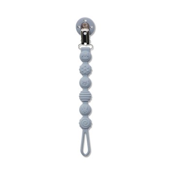 SILICONE PACIFIER HOLDER NATURAL GREY
