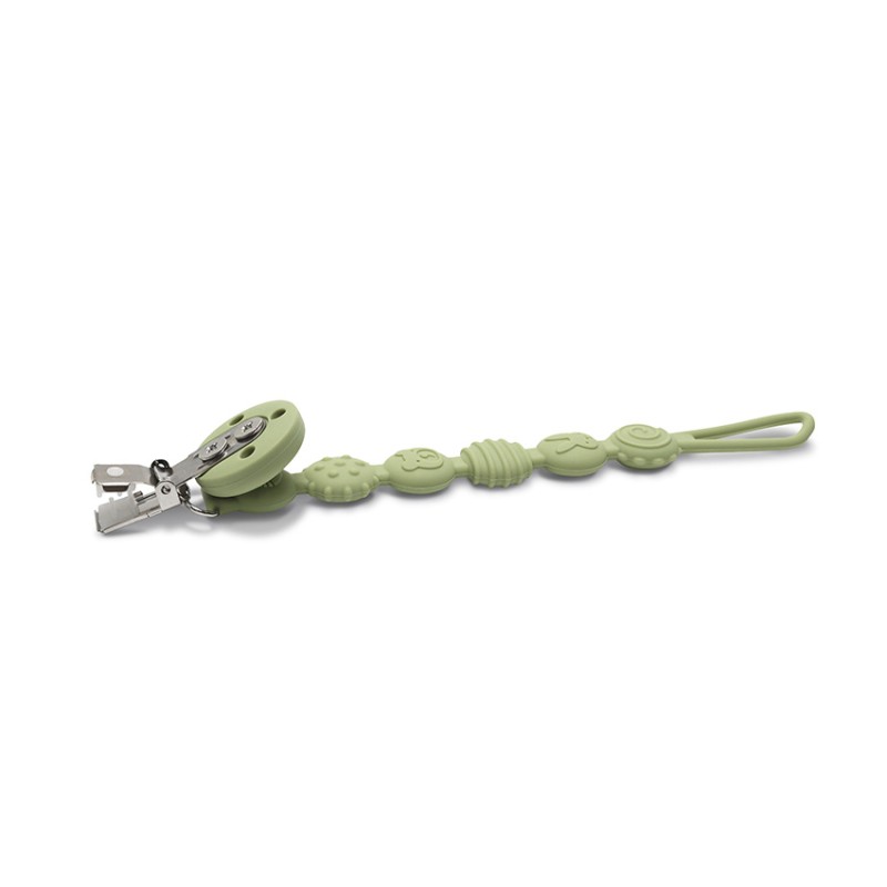 SILICONE PACIFIER HOLDER NATURAL FRESH GREEN